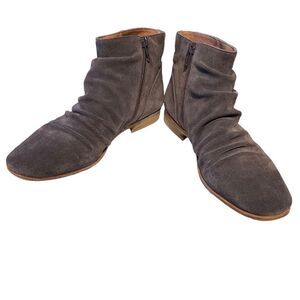 Jeffrey Campbell Speir Suede Ankle Boots Slouchy Grey Women, Size 8, VGUC